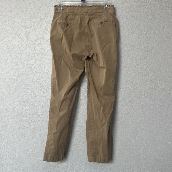 J. Crew Chino Khaki Pants Ruffled Tan size 0 - Picture 7 of 13